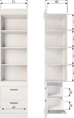 Best WOOOD Bold Boekenkast Snow White