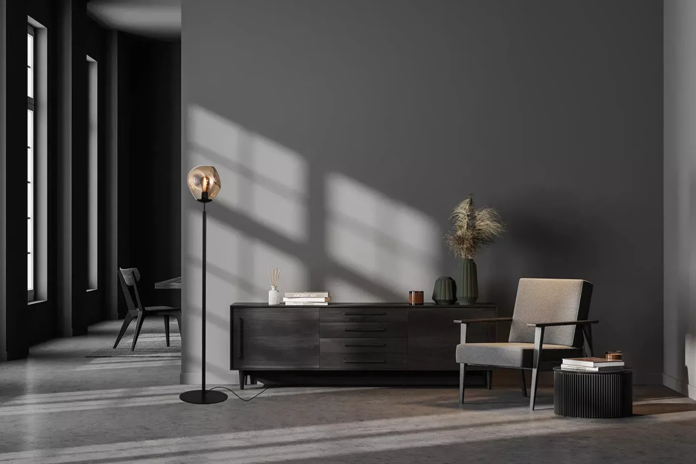 Outlet Montèl Bold Vloerlamp Matt Black