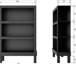 Clearance WOOOD Bonk Opbergkast Matt Black