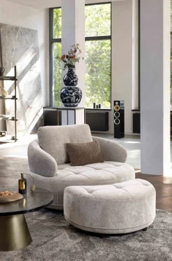 Clearance Henders en Hazel Borgia Draaifauteuil Champagne