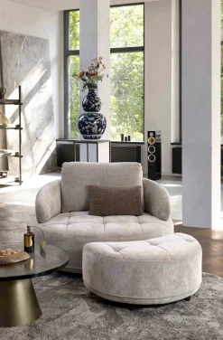 Clearance Henders en Hazel Borgia Draaifauteuil Champagne