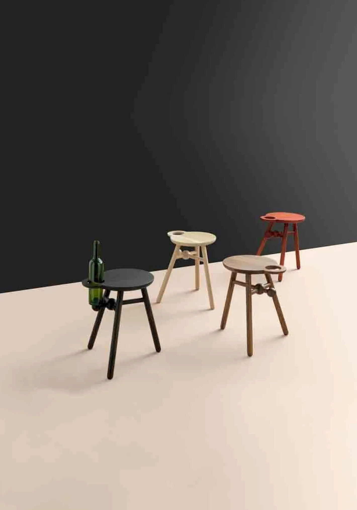 Outlet Pode Bottle Stool Bijzettafel zwart