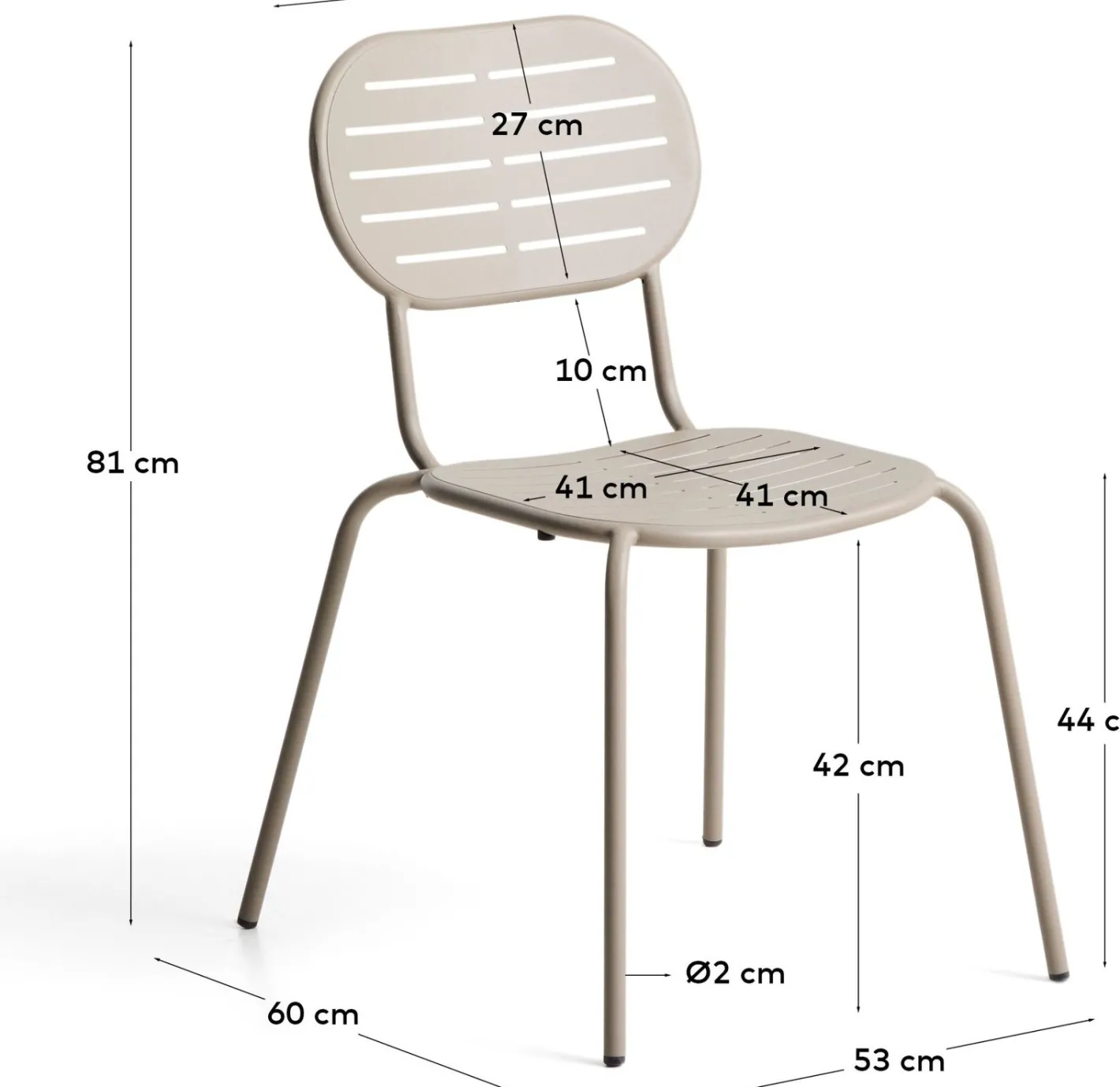 Kave Home Brai Tuinstoel Taupe