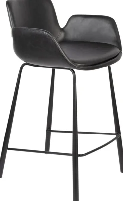 Discount Zuiver Brit LL (set van 2) Barkruk Black