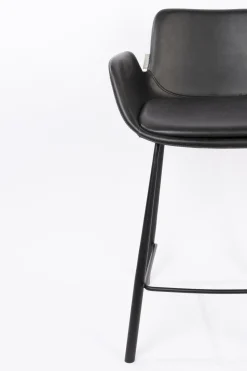 Discount Zuiver Brit LL (set van 2) Barkruk Black