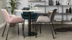 Discount Zuiver Brit (set van 2) Eetkamerstoel Dark Grey