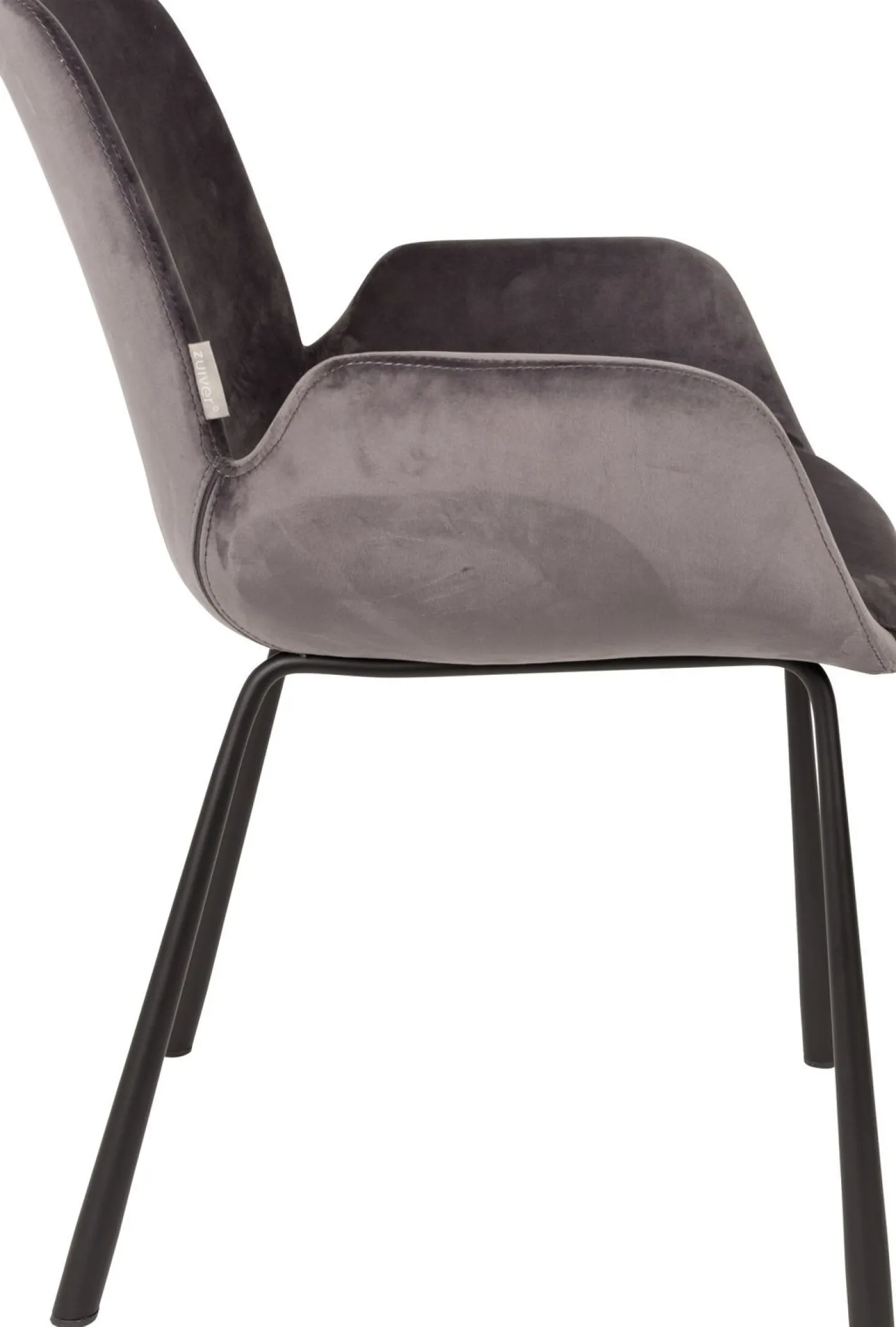 Discount Zuiver Brit (set van 2) Eetkamerstoel Dark Grey