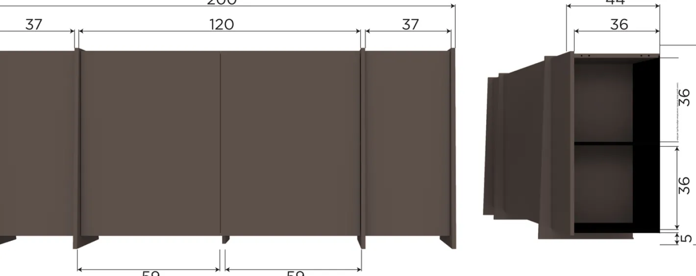 New WOOOD Brock Dressoir Bruin