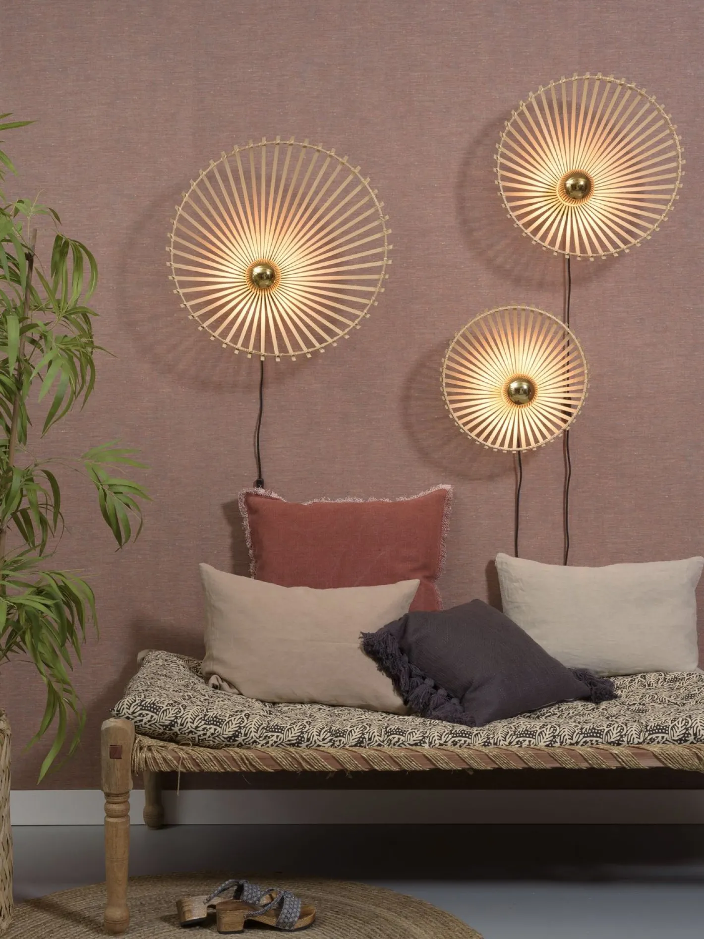 Outlet Good&Mojo Bromo Asymmetrical Wandlamp Natural