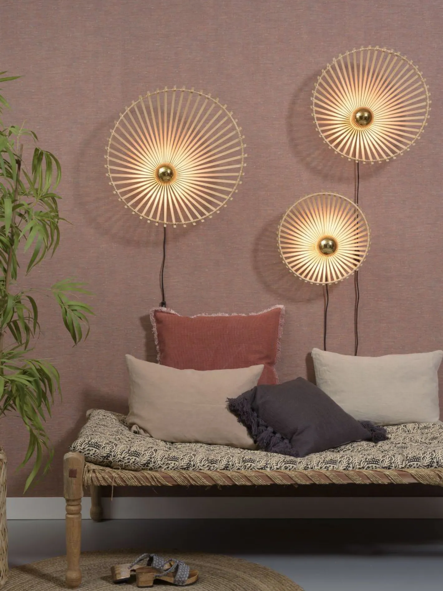 Outlet Good&Mojo Bromo Asymmetrical Wandlamp Natural