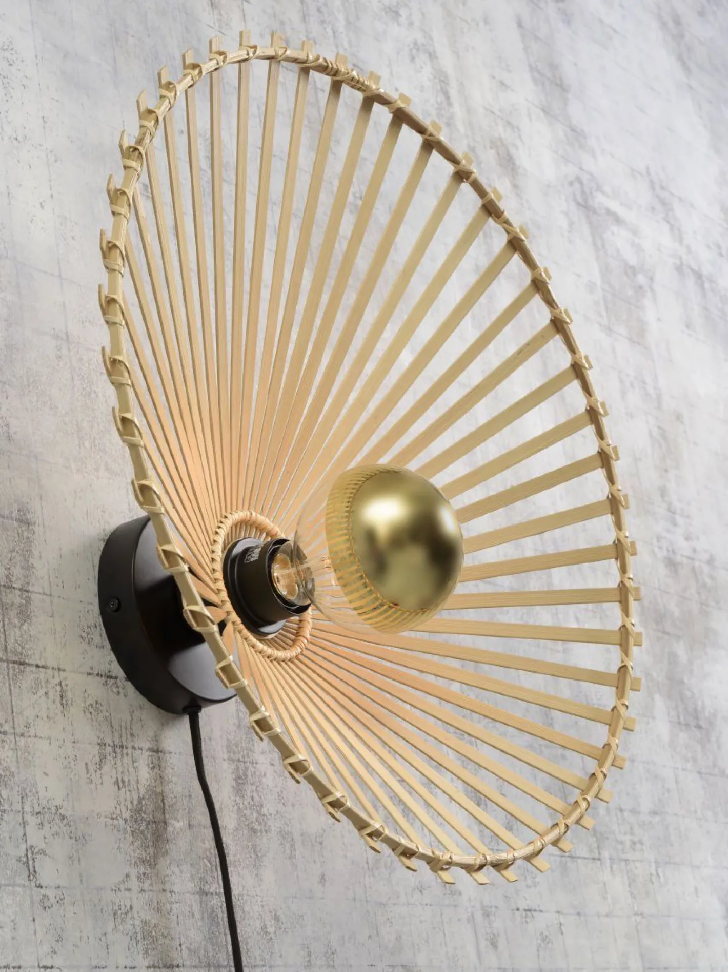Outlet Good&Mojo Bromo Asymmetrical Wandlamp Natural