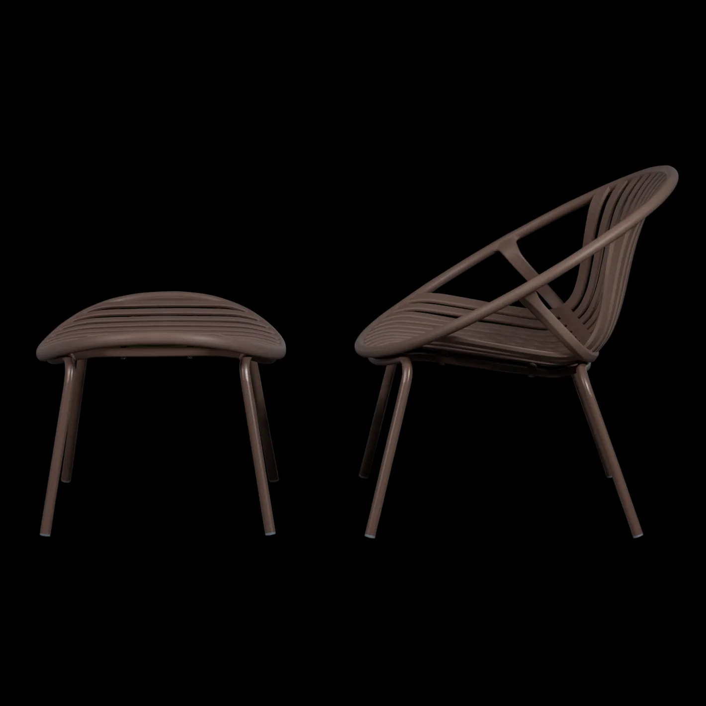 Online WOOOD Bruce Tuin Loungestoel Bruin