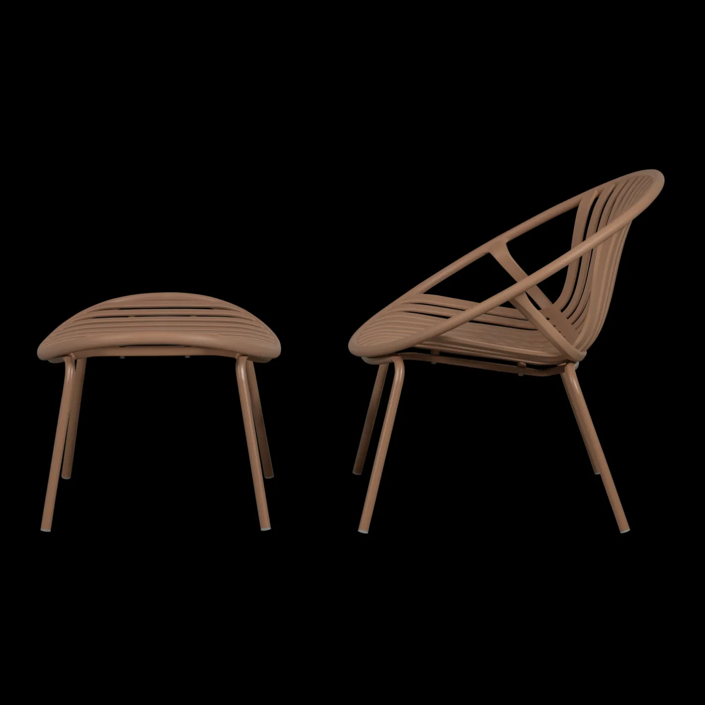 Discount WOOOD Bruce Tuin Loungestoel Salmon Pink
