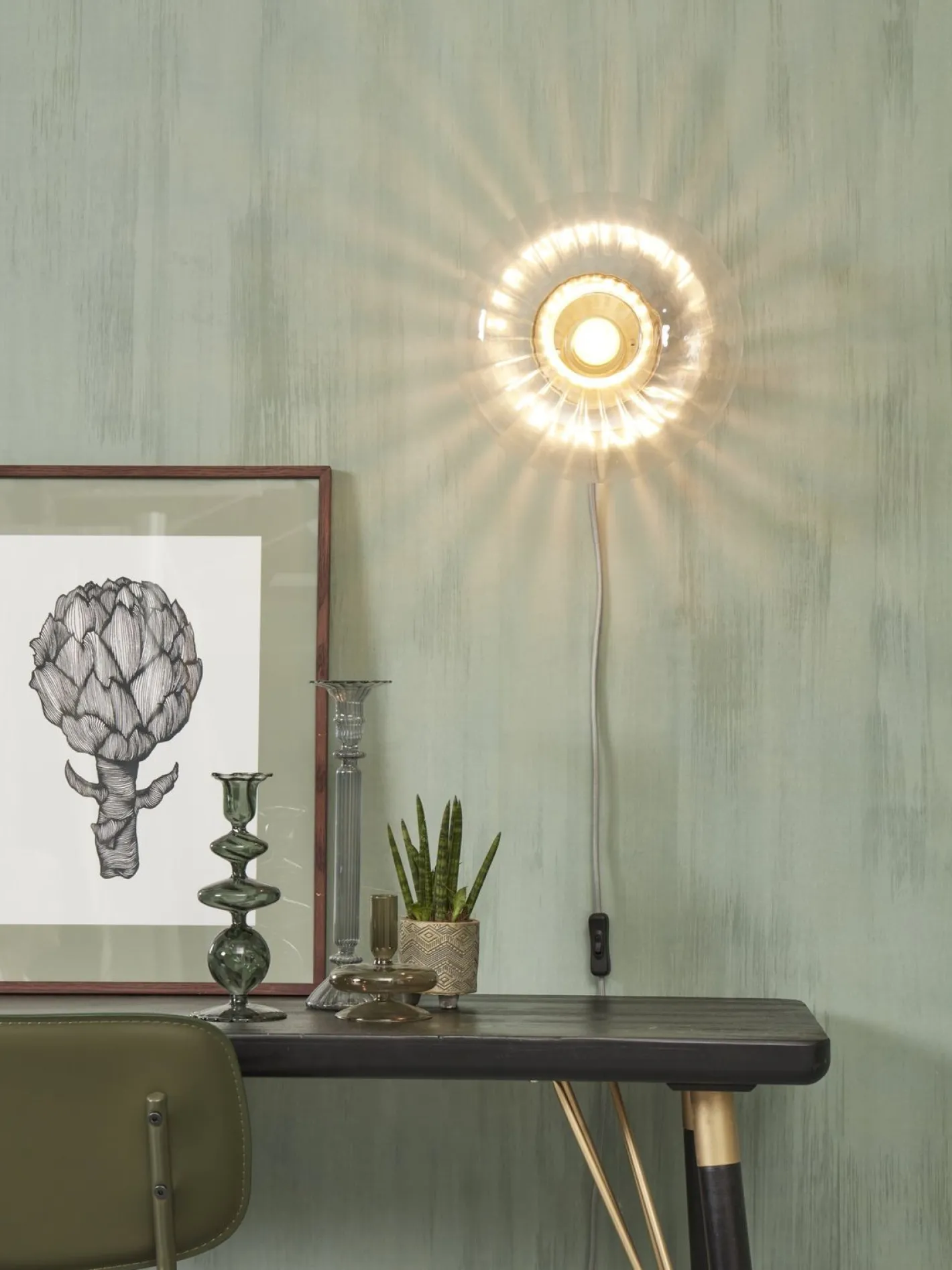 Clearance It's about RoMi Brussels Wandlamp Transparent, Gold