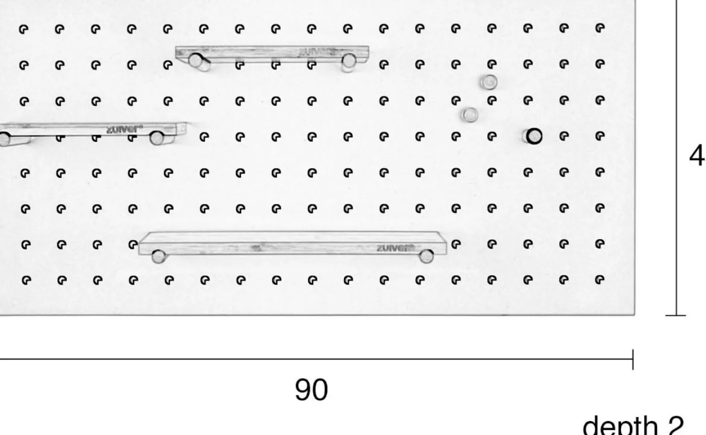 Hot Zuiver Bundy Pegboard White