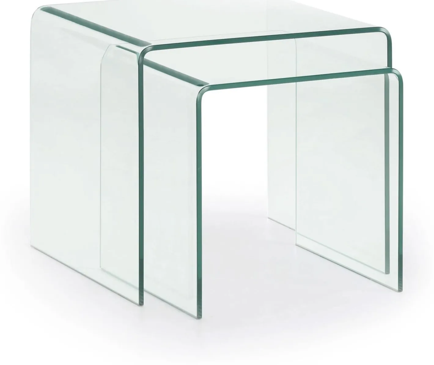 Sale Kave Home Burano Set van 2 Bijzettafel Transparant