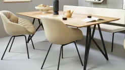 Online Studio HENK Butterfly Black Eettafel Naturel