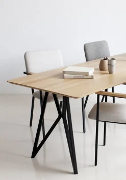 Online Studio HENK Butterfly Black Eettafel Naturel