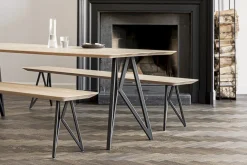 Online Studio HENK Butterfly Black Eettafel Naturel