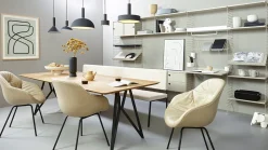 Online Studio HENK Butterfly Black Eettafel Naturel