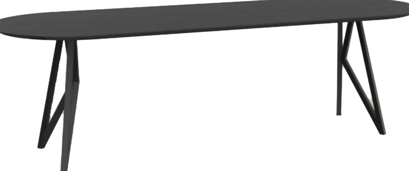 Outlet Studio HENK Butterfly Plat Ovaal Eettafel Zwart