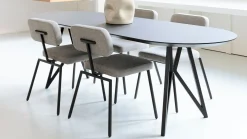 Outlet Studio HENK Butterfly Plat Ovaal Eettafel Zwart