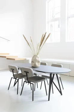 Outlet Studio HENK Butterfly Plat Ovaal Eettafel Zwart