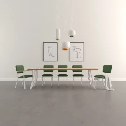 Discount Studio HENK Butterfly White Eettafel Naturel