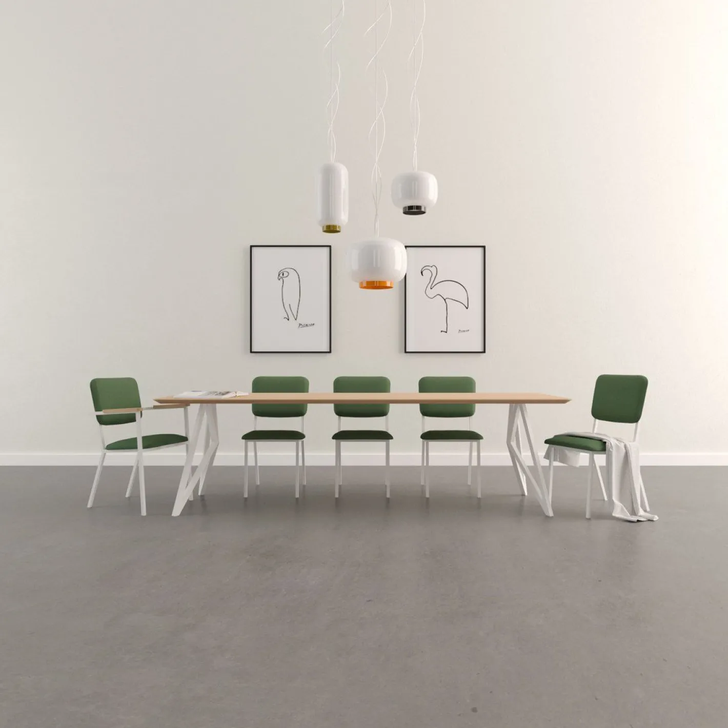 Discount Studio HENK Butterfly White Eettafel Naturel