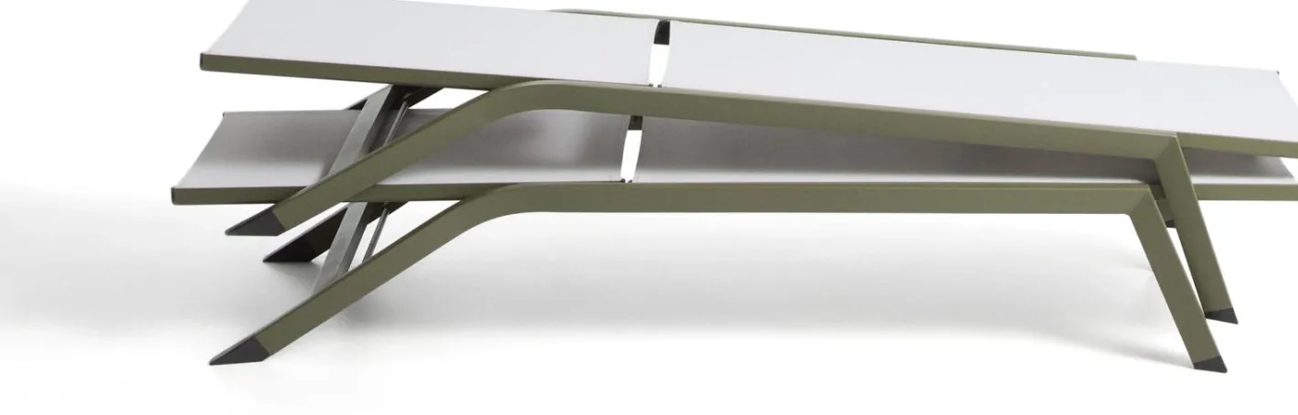 Hot Kave Home Capraia Ligstoel Groen, Wit