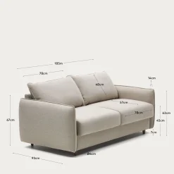 New Kave Home Carlota Slaapbank Beige