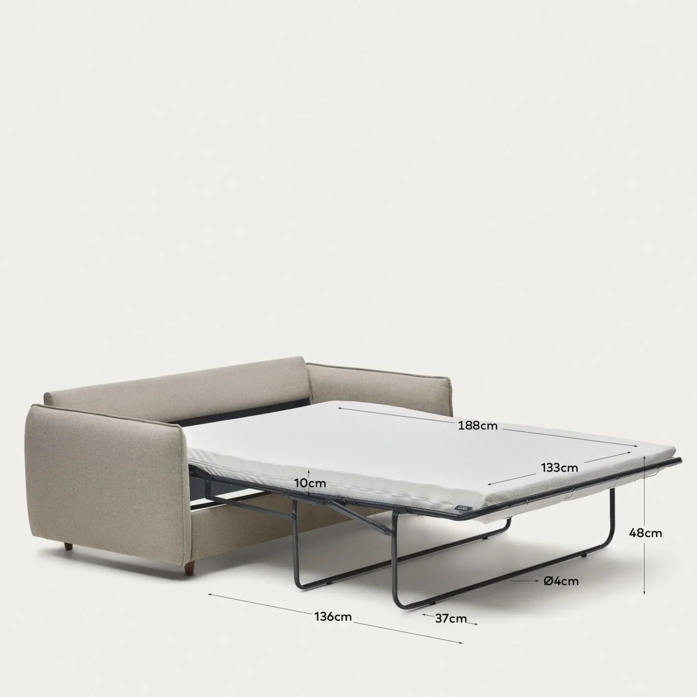New Kave Home Carlota Slaapbank Beige