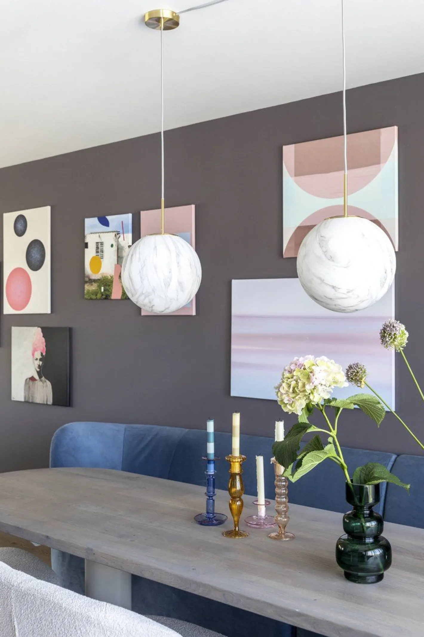 Discount It's about RoMi Carrara Bol Hanglamp White marble, Gold