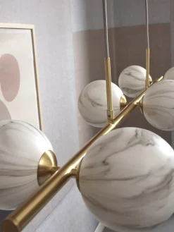 New It's about RoMi Carrara Recht Hanglamp White marble, Gold