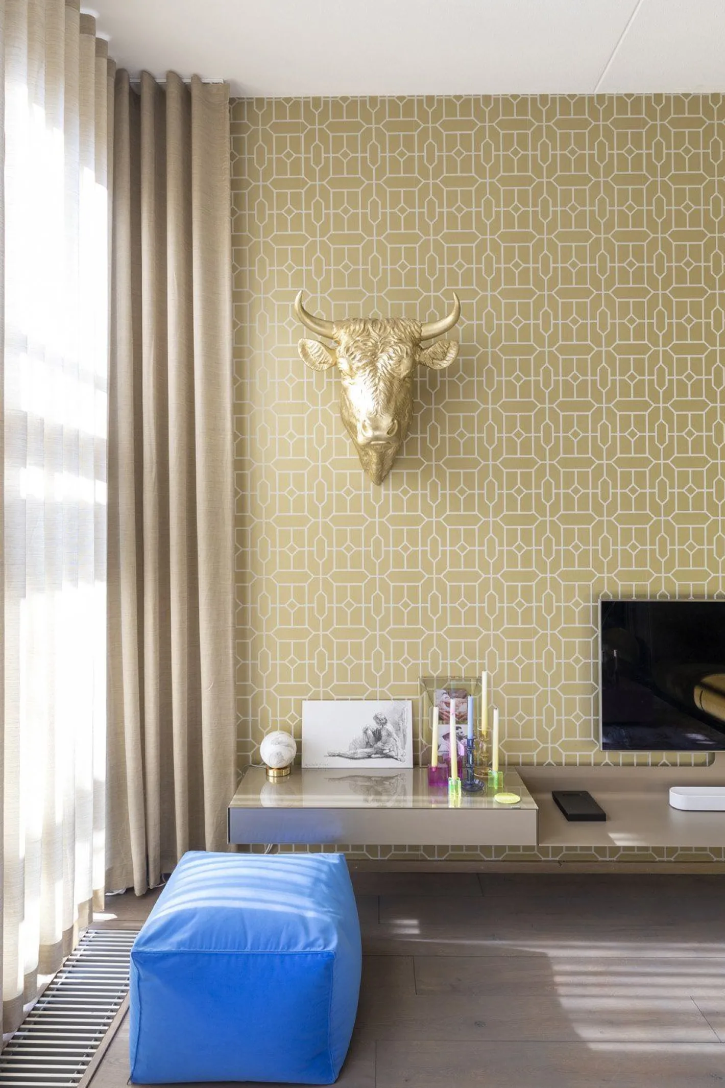 Clearance It's about RoMi Carrara Tafellamp White marble, Gold