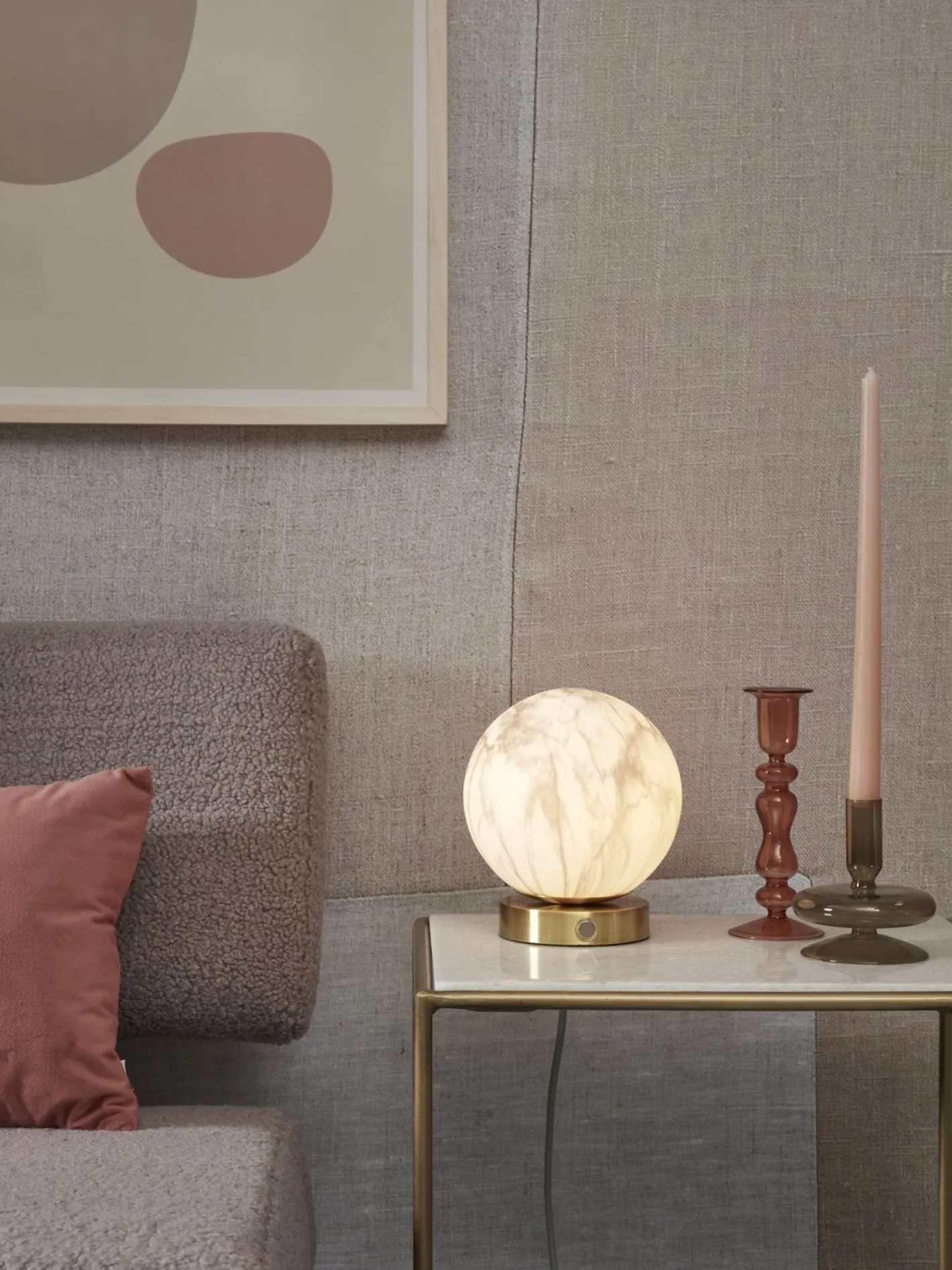 Clearance It's about RoMi Carrara Tafellamp White marble, Gold