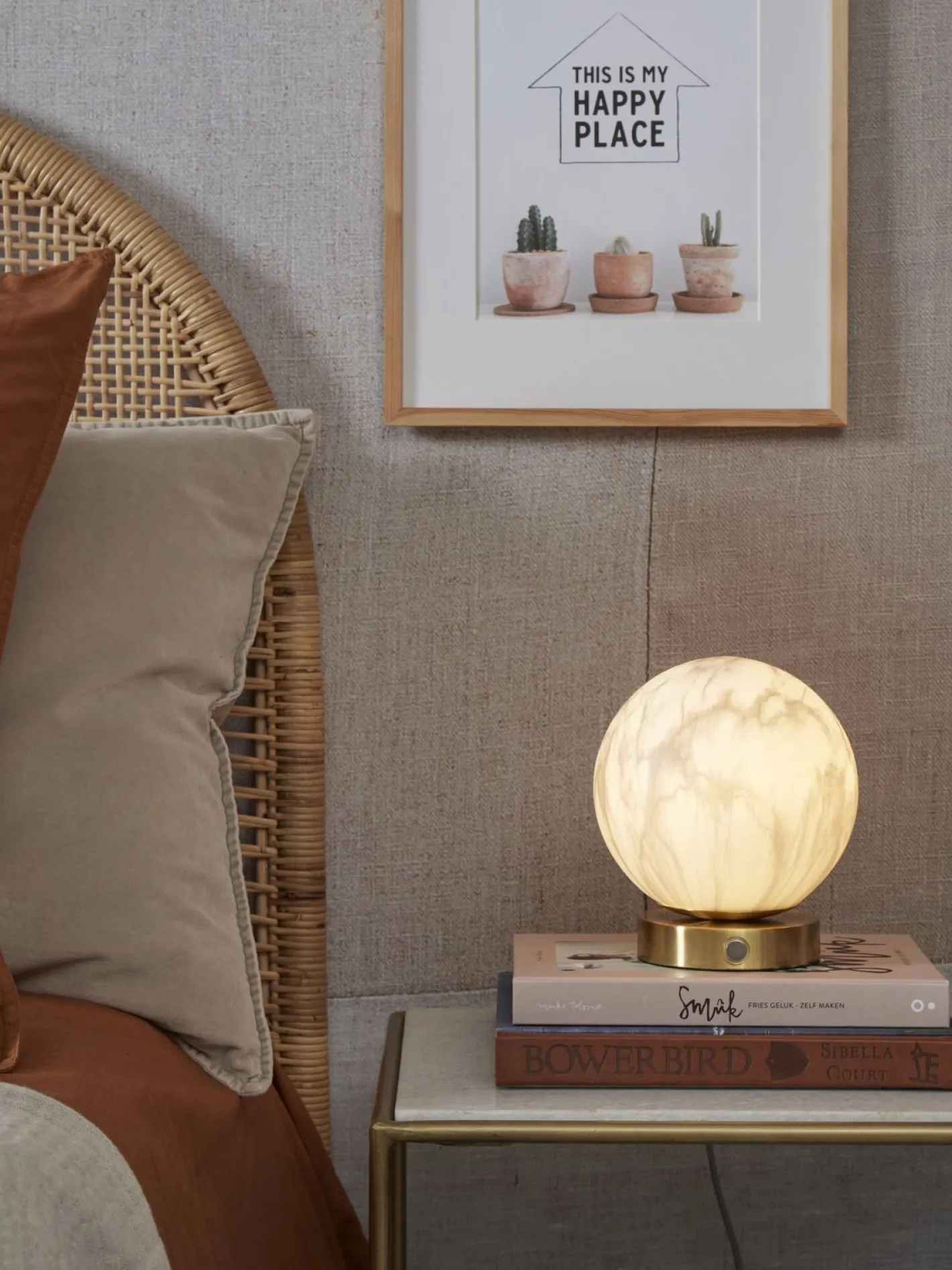Clearance It's about RoMi Carrara Tafellamp White marble, Gold