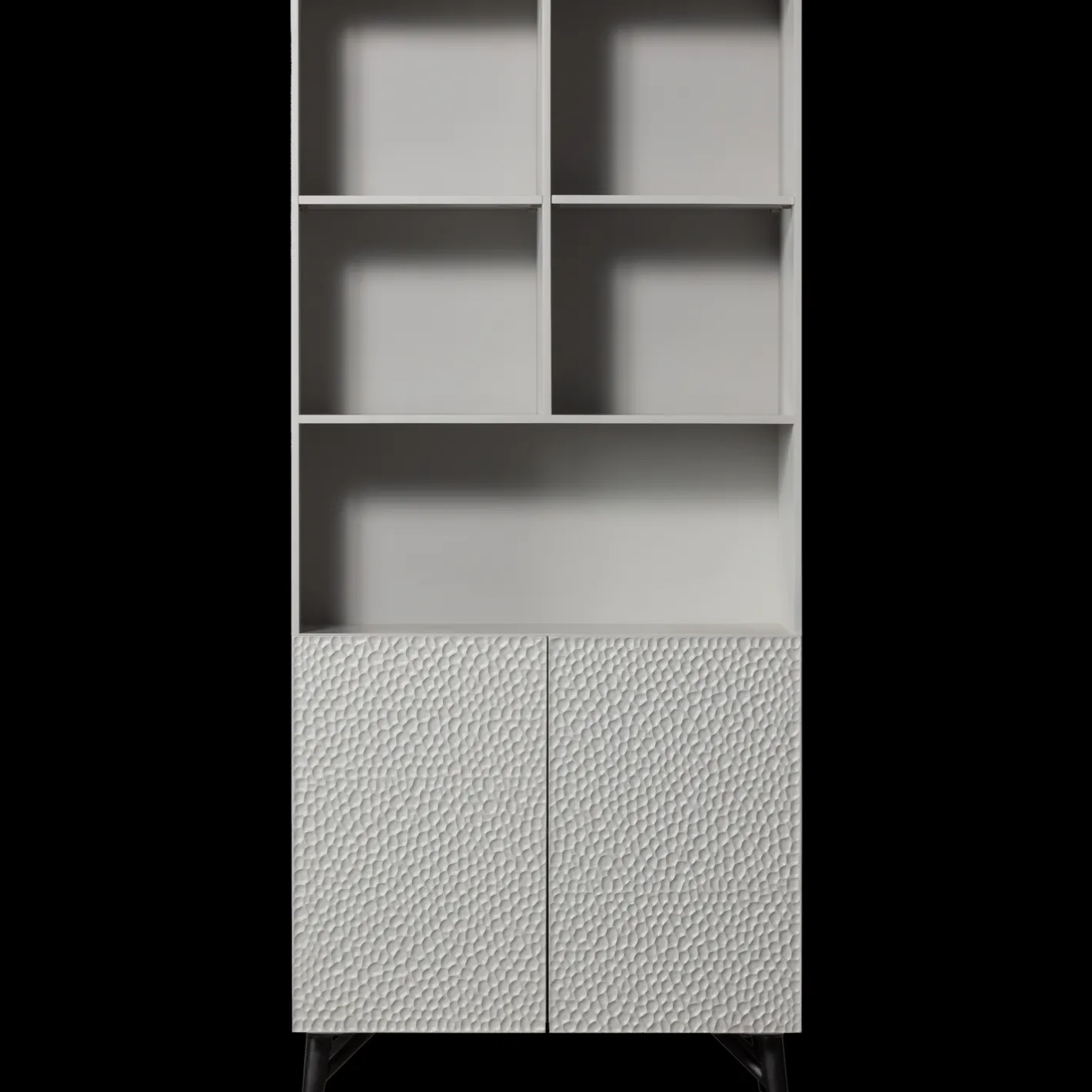 WOOOD Carved 2-deurs Opbergkast Mist