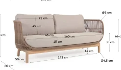 Best Kave Home Catalina Tuinbank Beige, Bruin