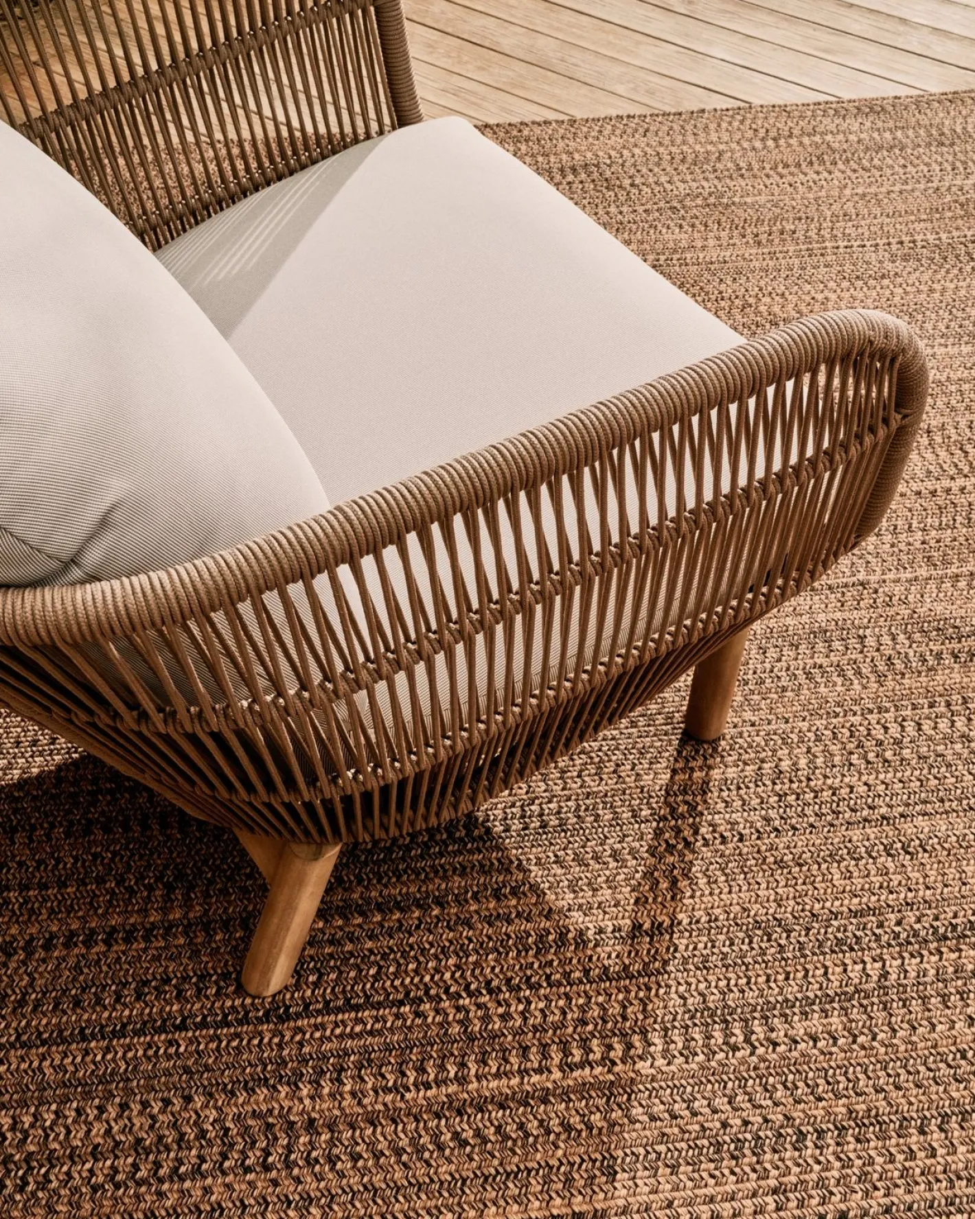 Discount Kave Home Catalina Tuinstoel Beige, Bruin
