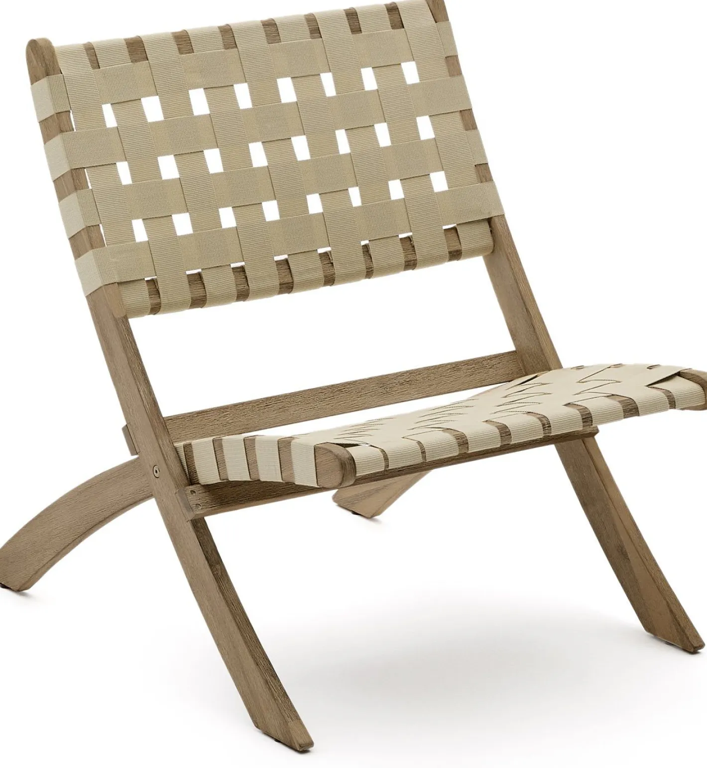 Kave Home Chabeli Tuinstoel Creme, Naturel