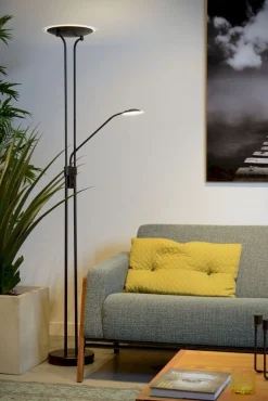 New Lucide Champion-Led Vloerlamp Zwart