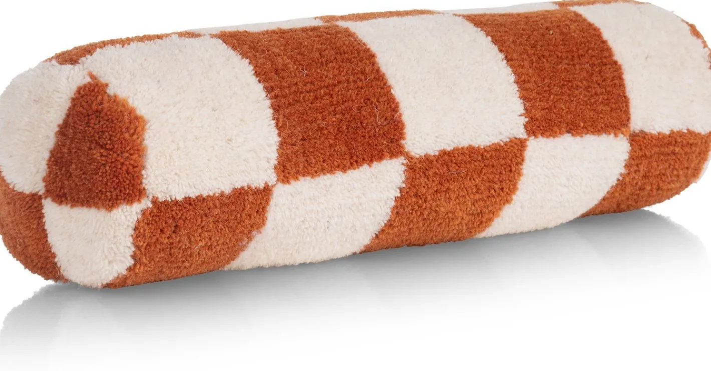 Clearance COCO maison Check Bolster Kussen Koper