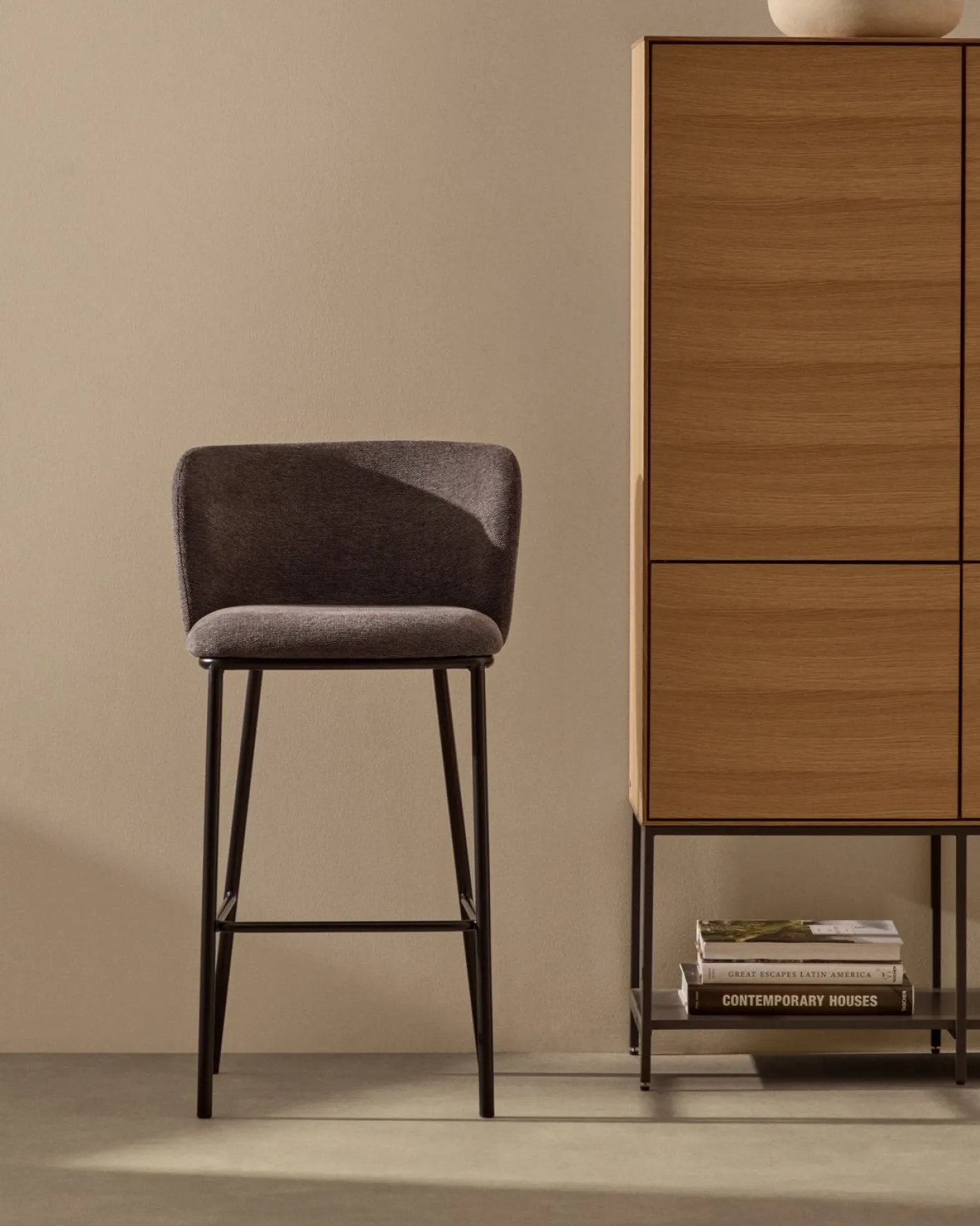 Discount Kave Home Ciselia Barstoel Donkergrijs