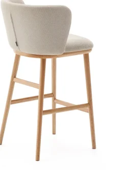 Outlet Kave Home Ciselia Barstoel Beige, Naturel