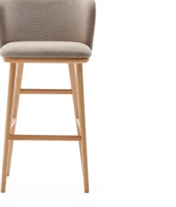 Discount Kave Home Ciselia Hoog Barstoel Bruin