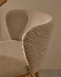 Kave Home Ciselia Hoog Barstoel Beige