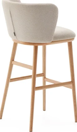 Kave Home Ciselia Hoog Barstoel Beige
