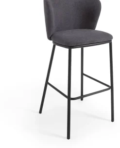 New Kave Home Ciselia Hoog Barstoel Donkergrijs