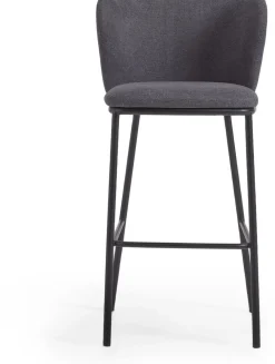 New Kave Home Ciselia Hoog Barstoel Donkergrijs